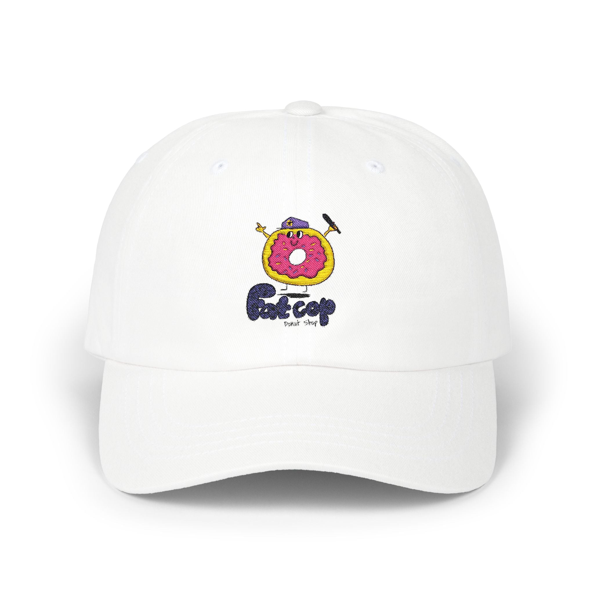 Dad Cap — Fun Donut 'Outcrop' Embroidered Cotton Hat