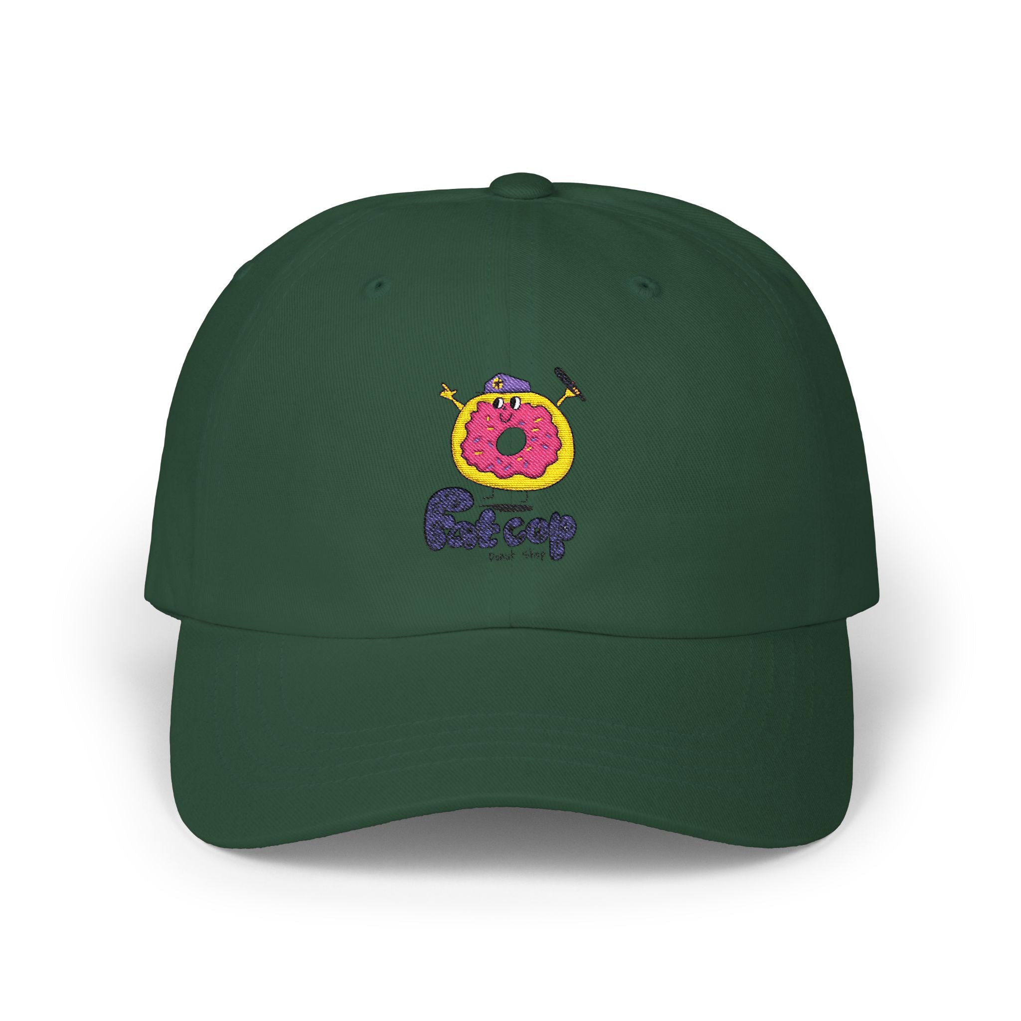 Dad Cap — Fun Donut 'Outcrop' Embroidered Cotton Hat