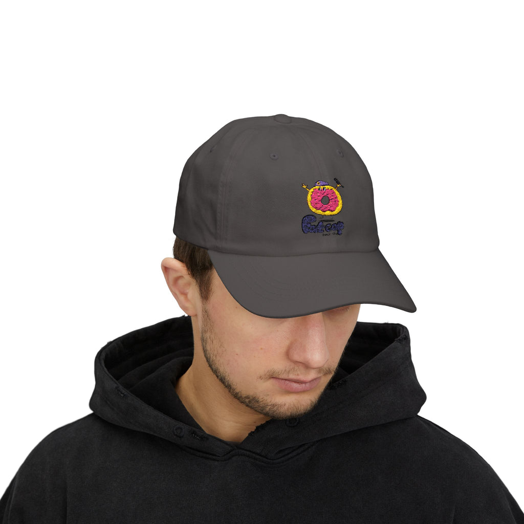 Dad Cap — Fun Donut 'Outcrop' Embroidered Cotton Hat