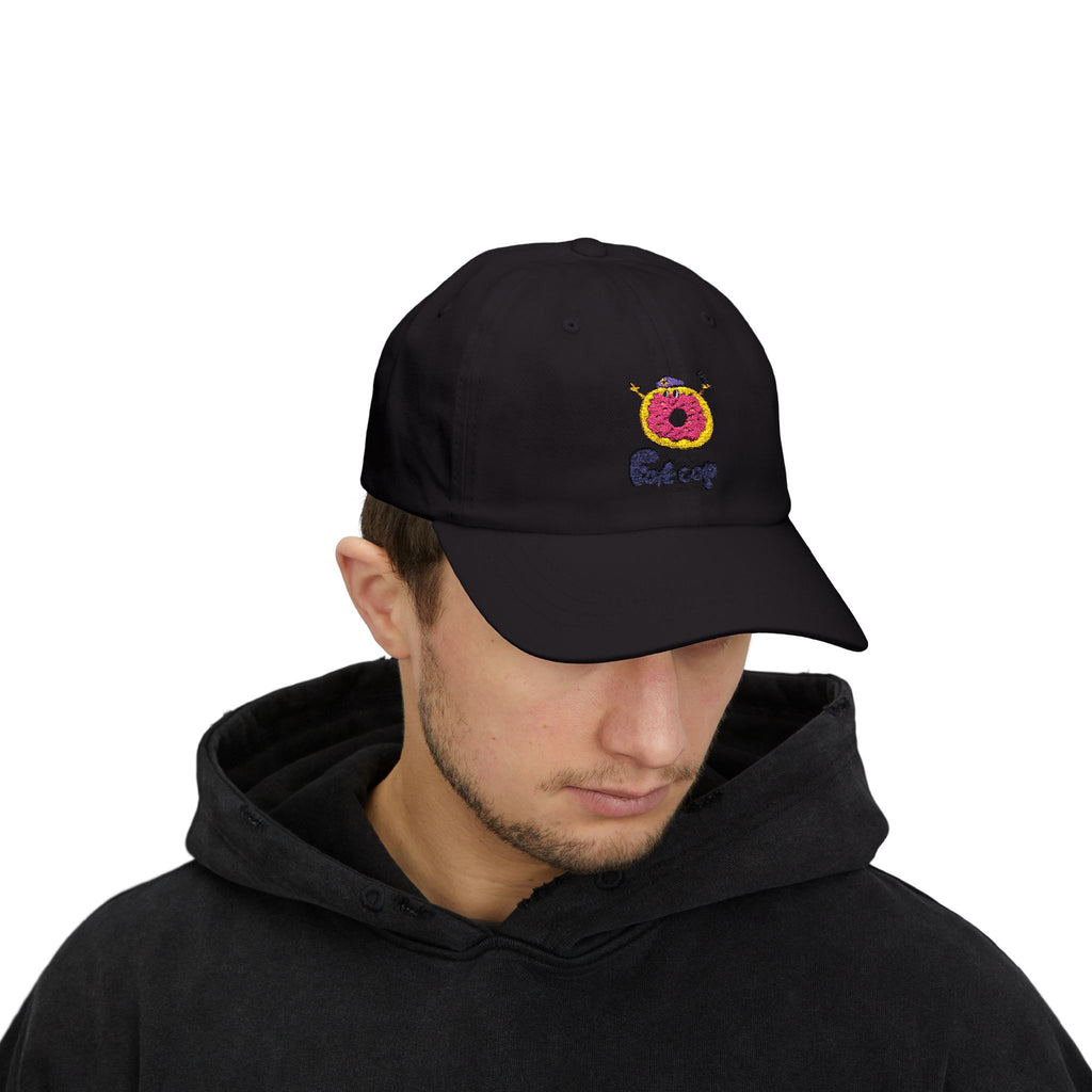 Dad Cap — Fun Donut 'Outcrop' Embroidered Cotton Hat