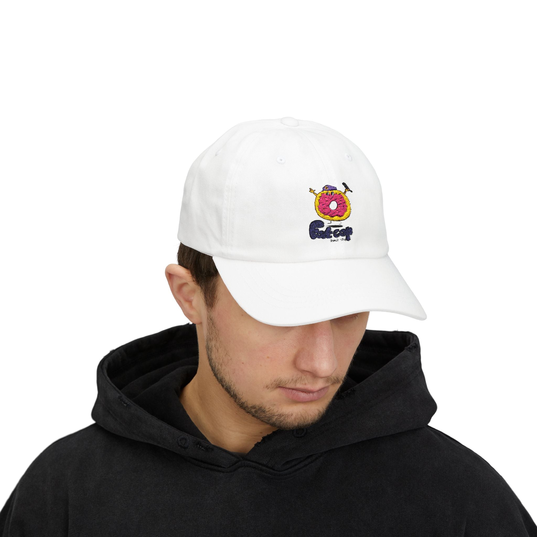 Dad Cap — Fun Donut 'Outcrop' Embroidered Cotton Hat
