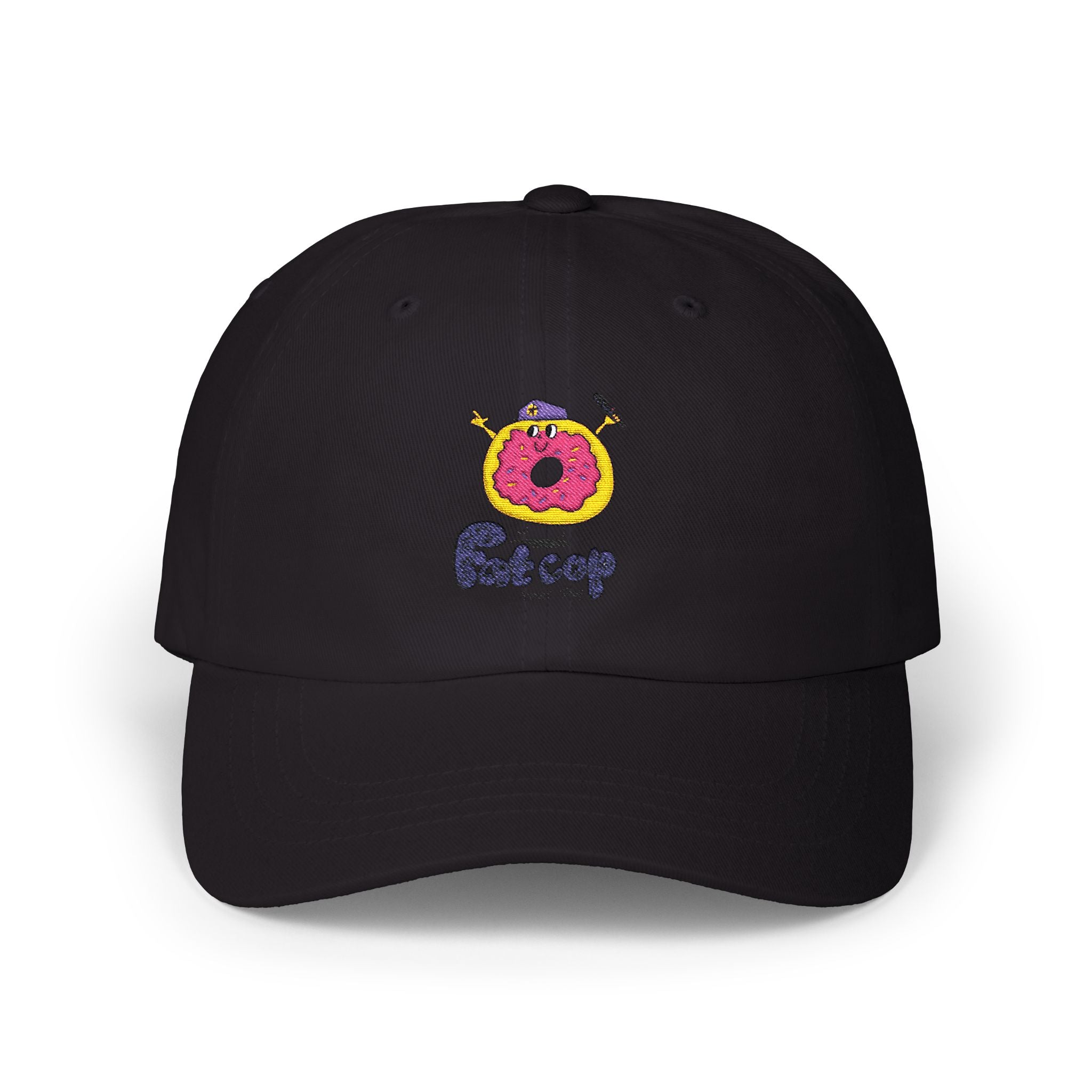 Dad Cap — Fun Donut 'Outcrop' Embroidered Cotton Hat