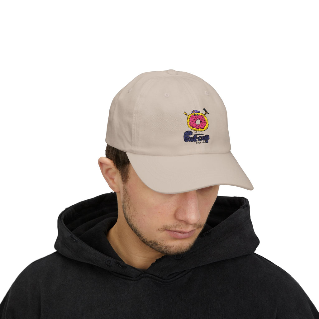 Dad Cap — Fun Donut 'Outcrop' Embroidered Cotton Hat