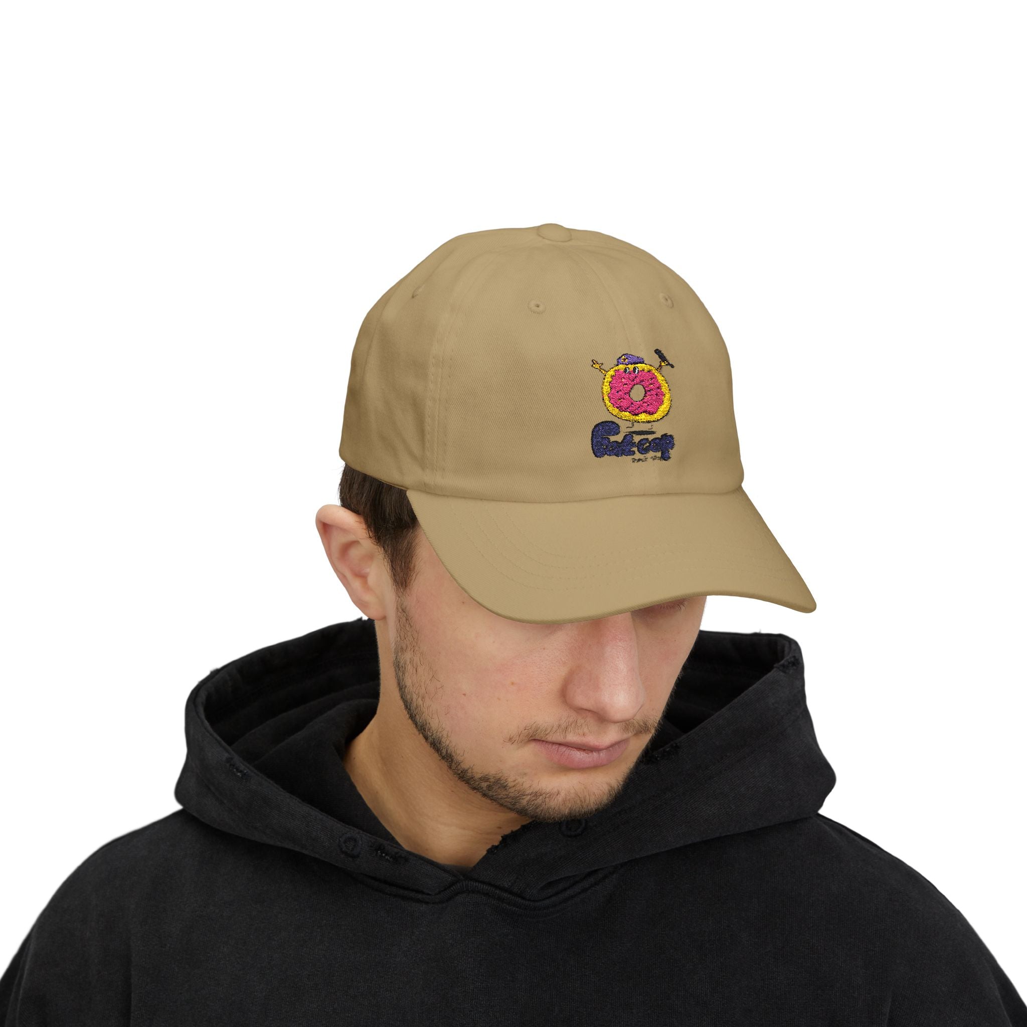 Dad Cap — Fun Donut 'Outcrop' Embroidered Cotton Hat