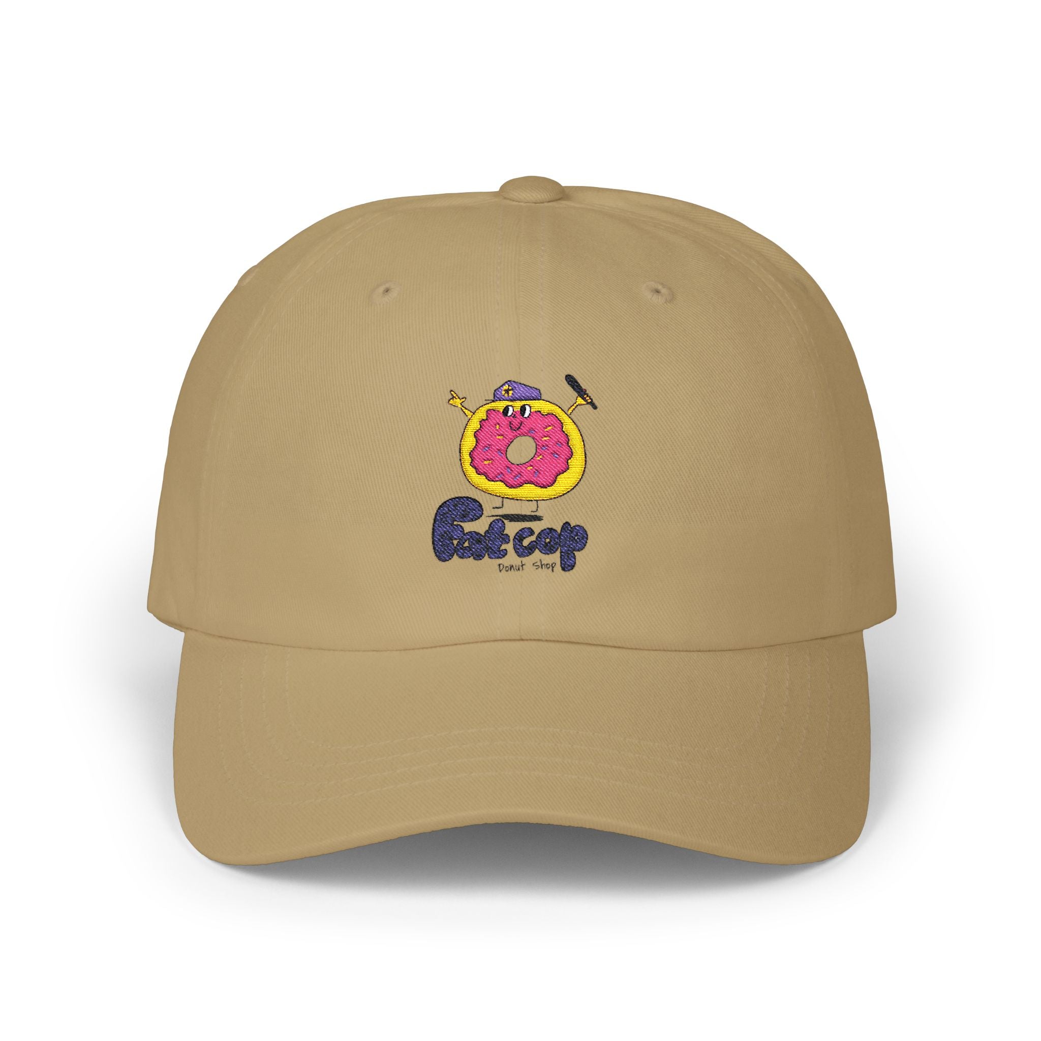 Dad Cap — Fun Donut 'Outcrop' Embroidered Cotton Hat