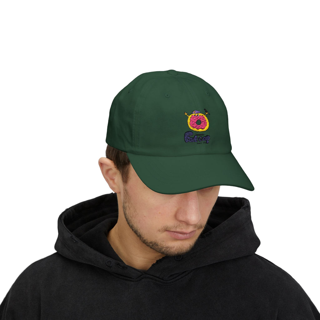 Dad Cap — Fun Donut 'Outcrop' Embroidered Cotton Hat